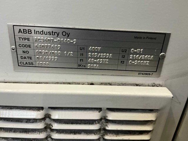 Abb acs607-0140-3 frequentieregelaar met schakelkast - afbeelding 6 van  10