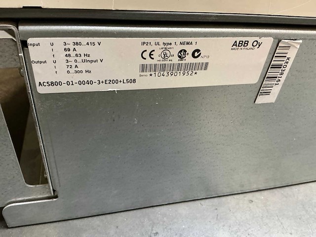 Abb acs800-01-0040-3+e200+l508 frequentieregelaar - afbeelding 8 van  8