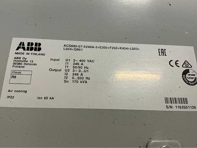 Abb acs880-07-0246a-3+e200 frequentieregelaar met schakelkast - afbeelding 9 van  13