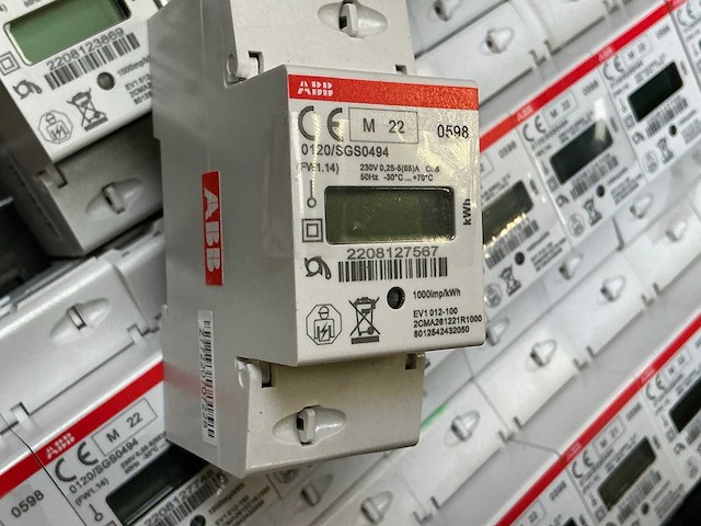 Abb ev1 012-100 1-fase kwh meters (54x) - afbeelding 6 van  6