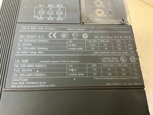 Abb ps s 50/85-500i softstarter - afbeelding 4 van  5
