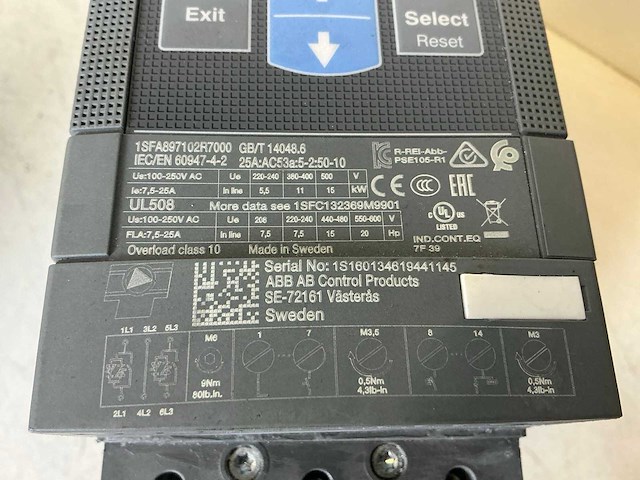 Abb pse25-600-70 softstarter - afbeelding 4 van  4