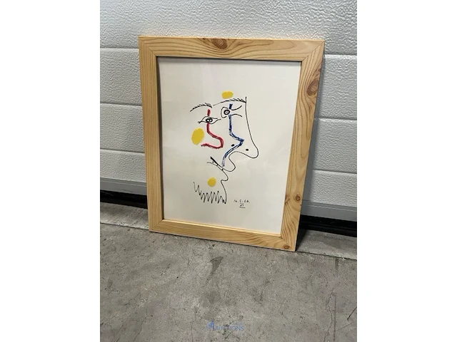 Abstract-figuratief kunstwerk in kader - afbeelding 2 van  4