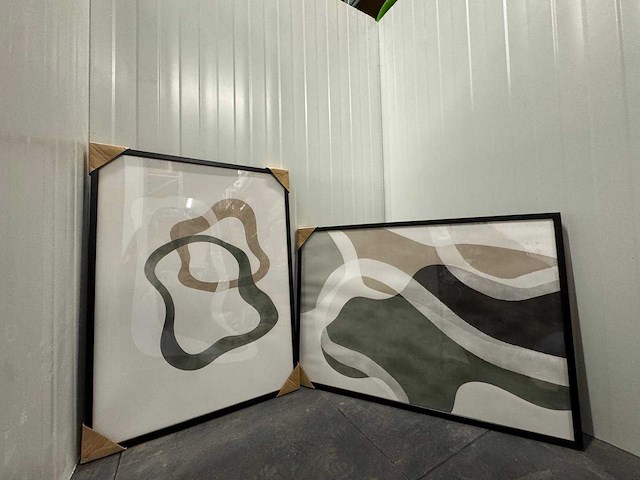 Abstract green shapes 01 + 02 - afbeelding 1 van  3