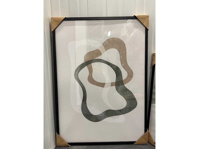 Abstract green shapes 01 + 02 - afbeelding 2 van  3