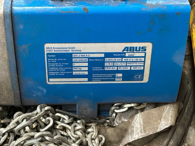 Abus gm 2 500.4-2 elektrische kettingtakel - afbeelding 2 van  6