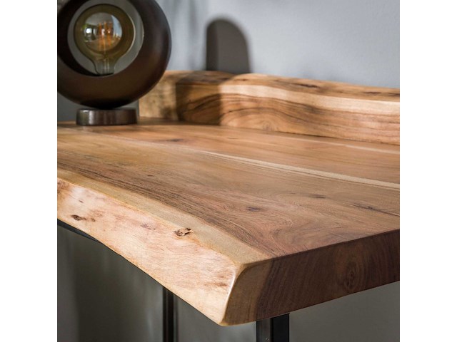 Acacia bureau met levende rand - natuurlijk en robuust ontwerp - afbeelding 2 van  4