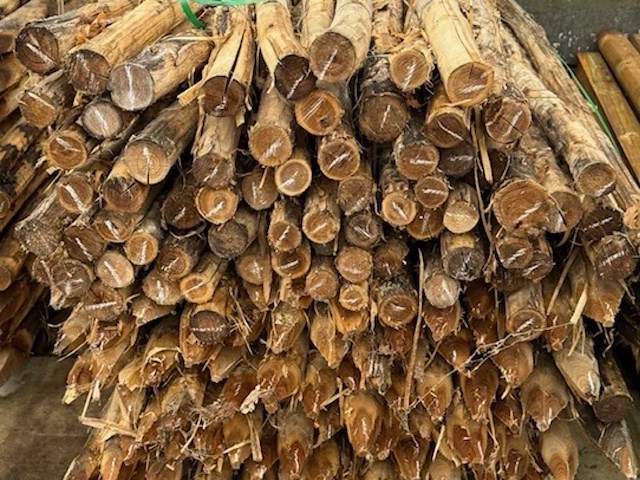 Acacia tuinpalen 6/8cm op 2m50 (140x) - afbeelding 3 van  3