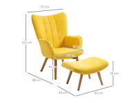Accentstoel met voetsteun - afbeelding 4 van  8
