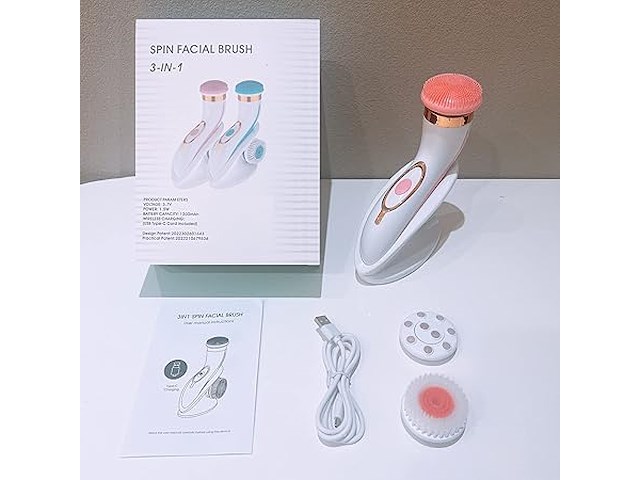 Accu 3in1 gezichtsreiniger (roze) - afbeelding 2 van  2