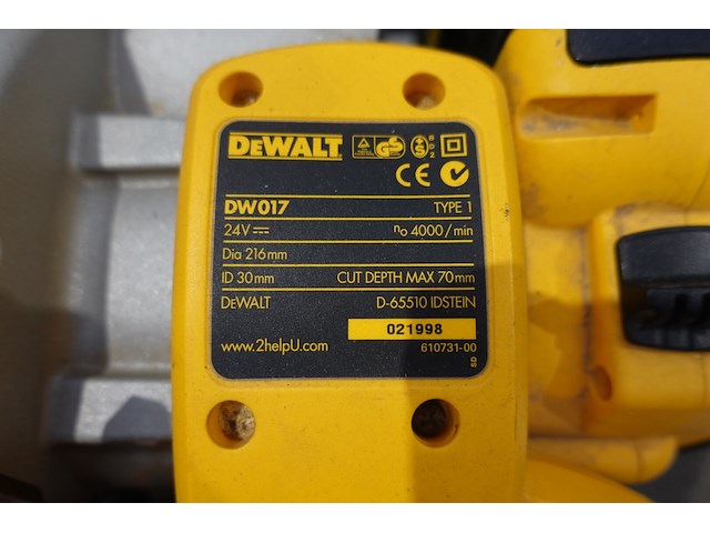 Accu afkort/verstekzaag dewalt - afbeelding 3 van  3