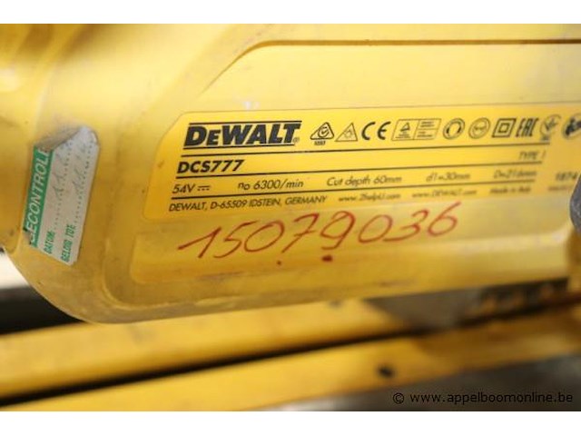 Accu afkortzaag dewalt dcs 777 - afbeelding 4 van  4