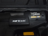 Accu blindklinkmachine pop advel pb 3400,werking niet gekend - afbeelding 2 van  3