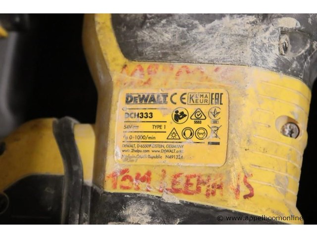Accu boorhamer dewalt dvh333 - afbeelding 2 van  2