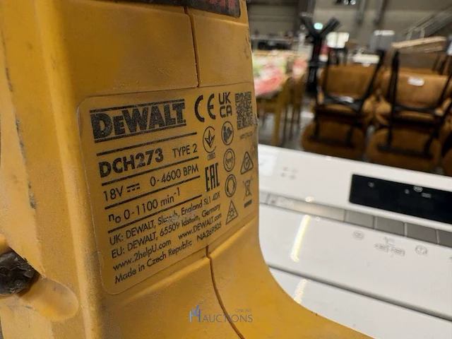 Accu boorhamermachine dewalt dch273 - afbeelding 3 van  4