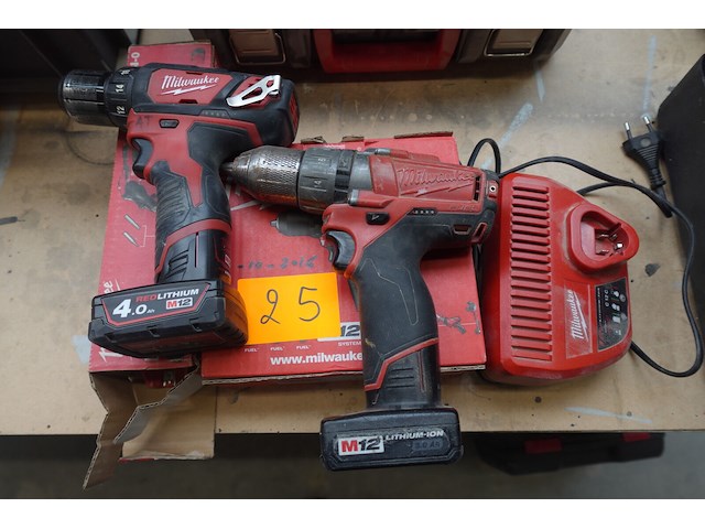 Accu boormachine + accu vijsmachine en accu soldeerbout milwaukee - afbeelding 1 van  3