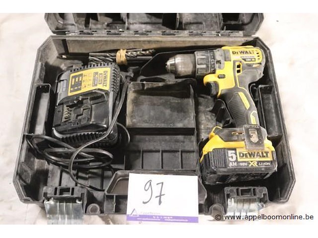Accu boormachine dewalt dcd791, vv oplader - afbeelding 1 van  4