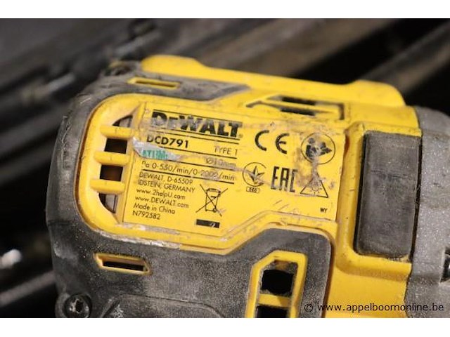 Accu boormachine dewalt dcd791, vv oplader - afbeelding 4 van  4