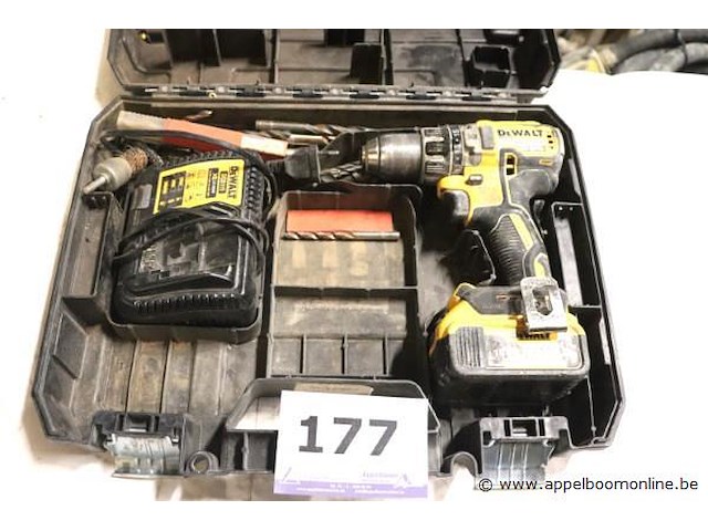 Accu boormachine dewalt dcd791, vv oplader - afbeelding 1 van  4