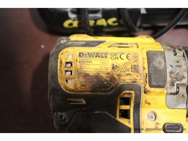 Accu boormachine dewalt dcd791 vv oplader - afbeelding 3 van  3