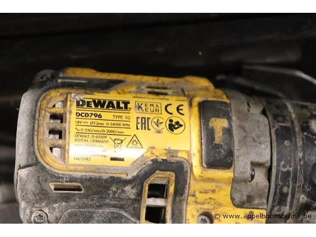 Accu boormachine dewalt dcd796, vv oplader - afbeelding 3 van  3