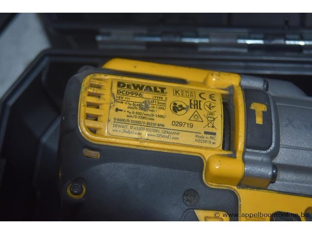 Accu boormachine dewalt dcd996, werking niet gekend - afbeelding 3 van  3