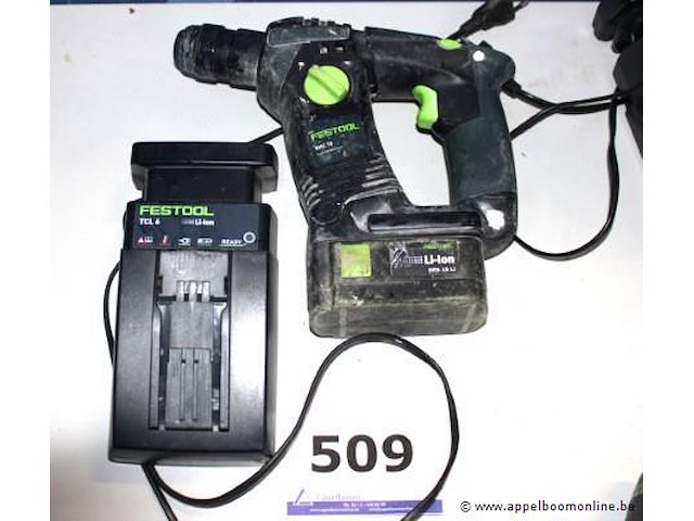 Accu boormachine festool bhc 18, vv oplader, werking niet gekend - afbeelding 1 van  3