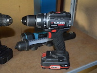 Accu boormachine hitachi ds12dvf3 met accu zonder lader, accu boormachine parkside pabsp20lic3 met accu zonder lader, 2 pillampen - afbeelding 5 van  6