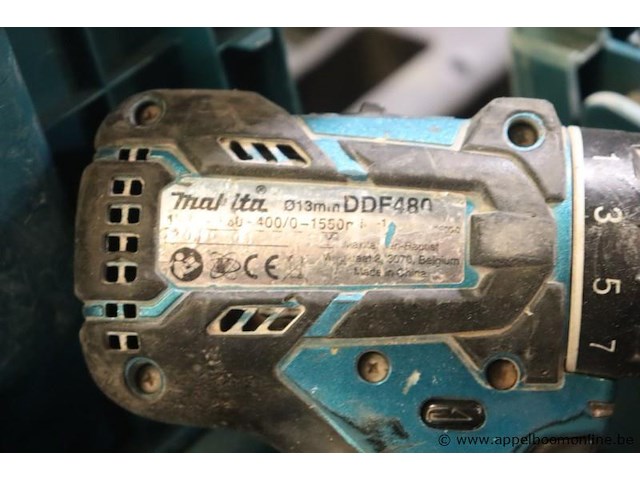 Accu boormachine makita ddf480 vv oplader - afbeelding 2 van  2
