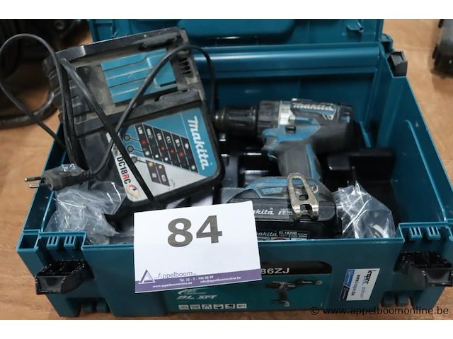 Accu boormachine makita ddf484, vv oplader, werking niet gekend - afbeelding 1 van  4