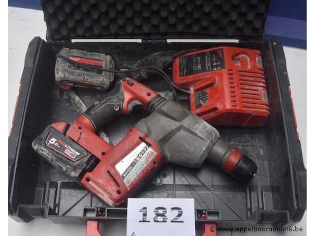 Accu boormachine milwaukee m18 chx, met batterij en lader, werking niet gekend - afbeelding 1 van  3