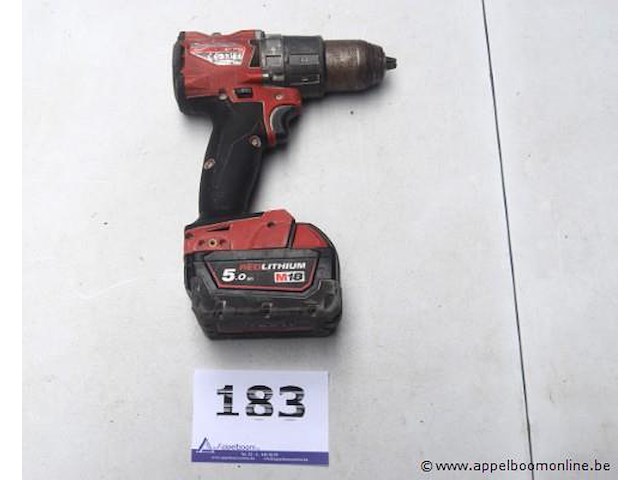 Accu boormachine milwaukee m18 fpd2, met batterij, zonder lader, werking niet gekend - afbeelding 1 van  3