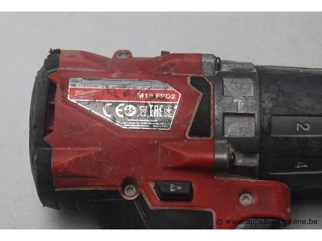 Accu boormachine milwaukee m18 fpd2, met batterij, zonder lader, werking niet gekend - afbeelding 2 van  3