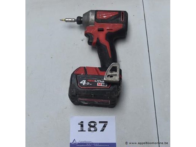 Accu boormachine milwaukee m18, met batterij, zonder lader, werking niet gekend - afbeelding 1 van  3