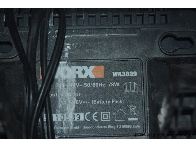 Accu boormachine worx vv oplader - afbeelding 3 van  3