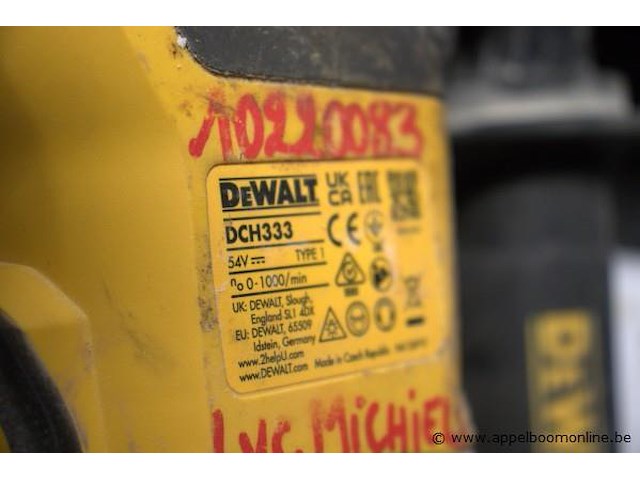 Accu breekhamer dewalt dch333 - afbeelding 3 van  3