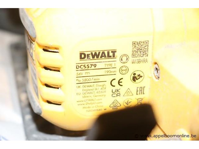 Accu cirkelzaag dewalt dcs579, vv oplader - afbeelding 5 van  5