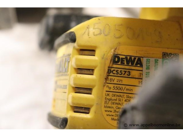Accu cirkelzaagmachine dewalt dcs573, vv oplader - afbeelding 3 van  3