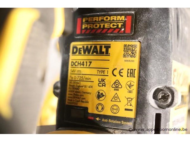 Accu combihamer dewalt 417, vv oplader - afbeelding 3 van  3