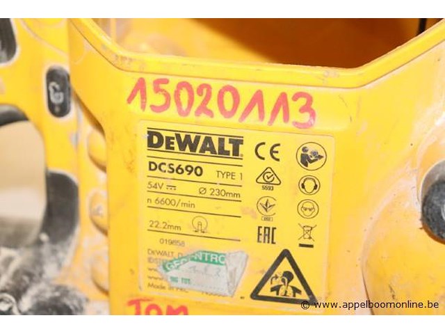 Accu doorslijpmachine dewalt felxvolt dsc690, dia 230 - afbeelding 3 van  3