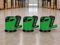 Accu excentrische schuurmachine – 900w – ø125mm – draadloos – met stofopvangbox & schuurpapier - 3 stuks (3x) - afbeelding 1 van  7