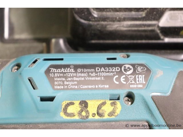 Accu haakse boormachine makita da332d, vv extra batterij en oplader - afbeelding 2 van  2