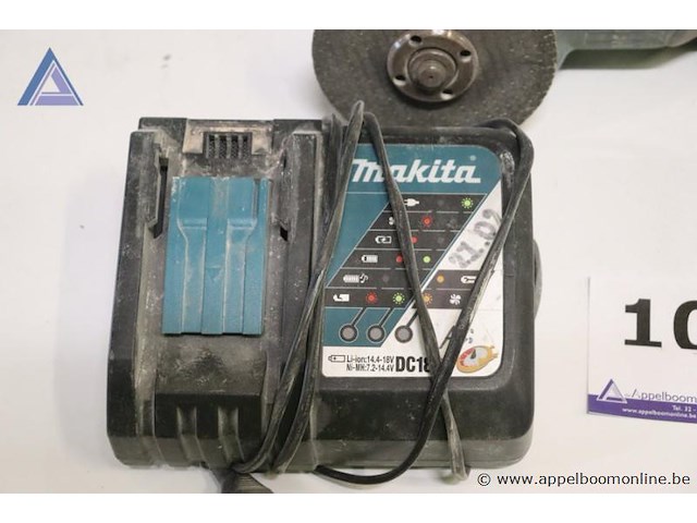 Accu haakse slijper - makita - dga506 oplader - makita - afbeelding 3 van  4