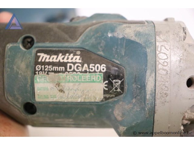 Accu haakse slijper - makita - dga506 oplader - makita - afbeelding 4 van  4