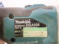 Accu haakse slijper - makita - dga506 - afbeelding 3 van  3