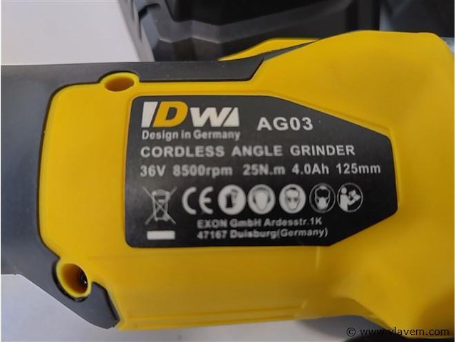 Accu haakse slijper 36 vollt - afbeelding 5 van  9