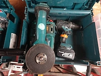Accu haakse slijper + boormachine makita