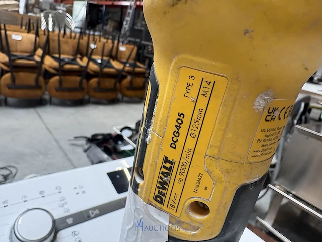 Accu haakse slijpmachine dewalt dcg405 - afbeelding 4 van  6