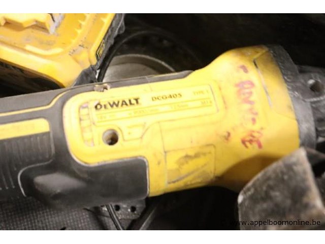 Accu haakse slijptol dewalt dcg405, vv oplader - afbeelding 4 van  4