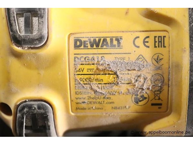 Accu haakse slijptol dewalt dcg418, vv oplader - afbeelding 4 van  4